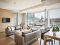 Panorama Suite living area and balcony with a view| Hotel Congress Innsbruck