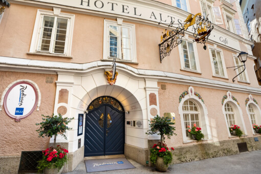Hotel Eingang Judengasse Außenansicht | Hotel Altstadt Salzburg