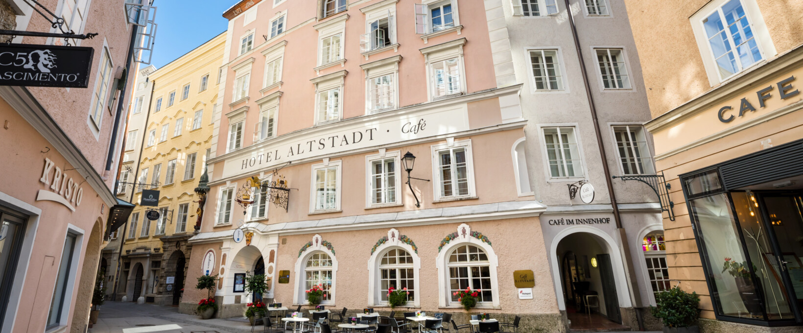 Außenansicht Hotel Gebäude  Judengasse | Hotel Altstadt Salzburg