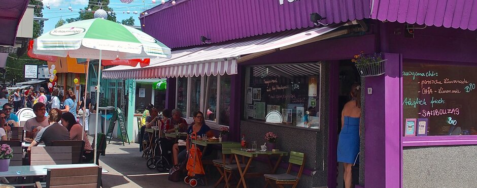Purple Eat Marktstand Restaurant am Meidlinger Marktplatz. | © Purple eat