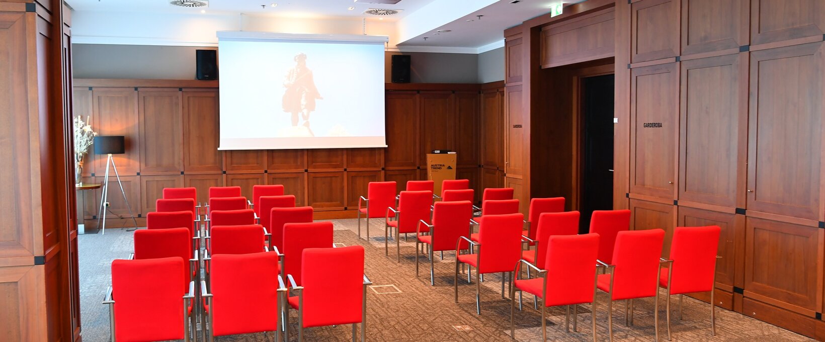 Seminar room Andromedar | Hotel Ljubljana in Slovenia Seminar room Andromedar "Theater" with screen | Hotel Ljubljana in Slovenia
