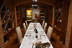 Vinothek with laid table | Hotel Ljubljana in Slovenia