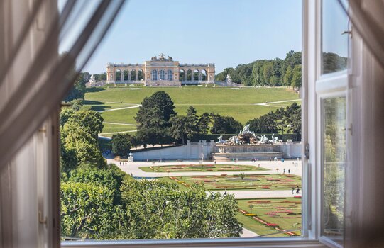 Window view to the Gloriette | Schloss Schönbrunn Grand Suite in Vienna