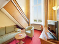 Comfort Room living room with stairway | Hotel Schloss Wilhelminenberg in Vienna