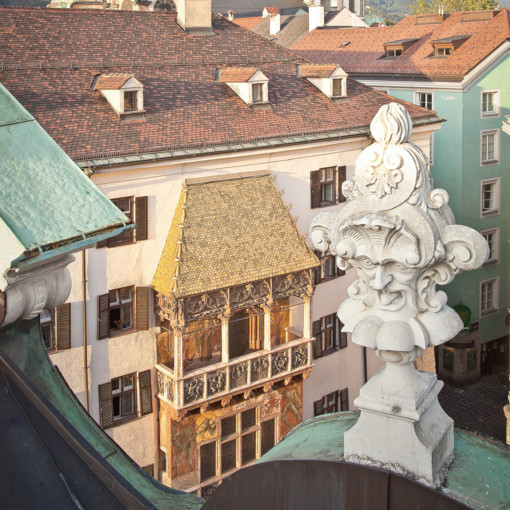 Goldenes Dachl | Innsbruck | © 2010 | TVB Innsbruck Goldenes Dachl mit Sicht über die Dächer | Innsbruck | © 2010 | TVB Innsbruck