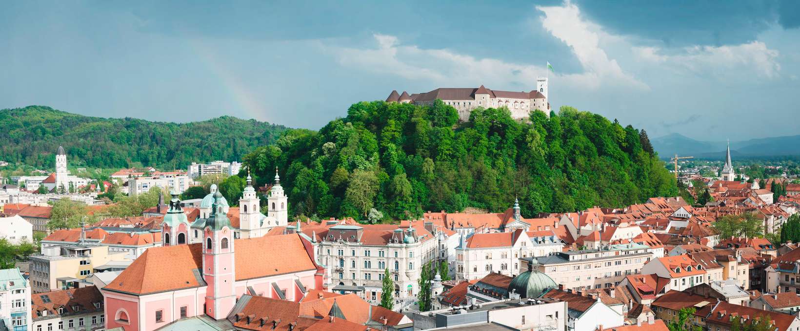 Panorama über die Stadt und der Burg | Ljubljana
