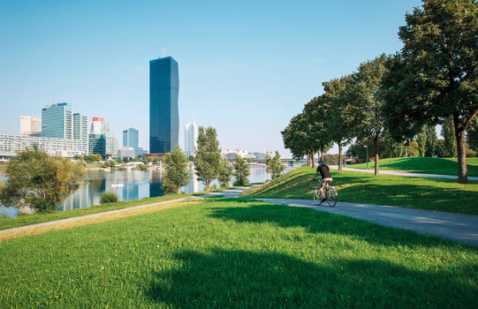 Danube island bike path | Vienna | © WienTourismus | Christian Stemper