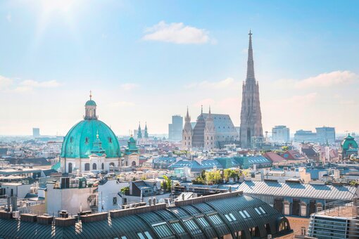 Stephansdom | Wien Stephansdom mit Stadt Panorama | Wien