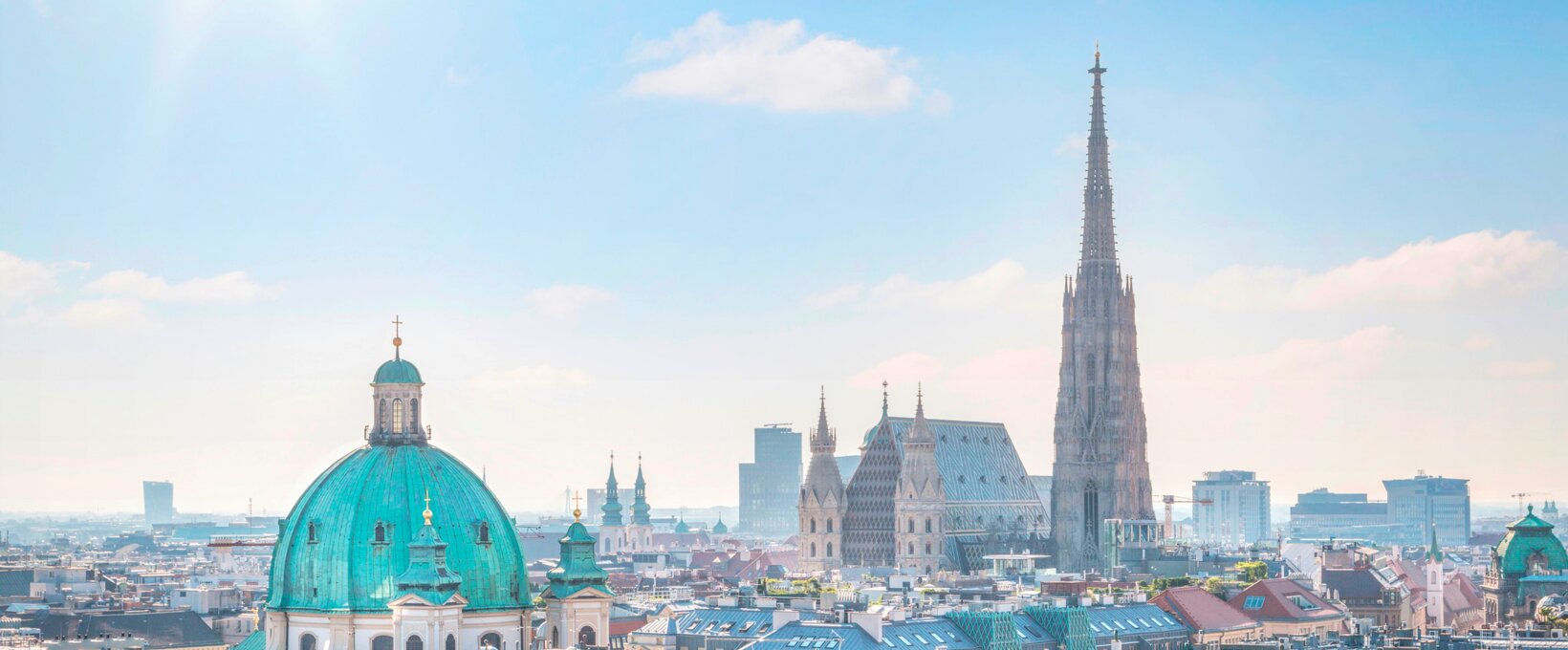 Stephansdom mit Stadt Panorama | Wien