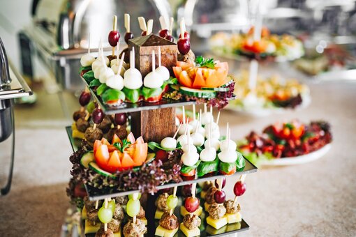 Buffet Buffet with healthy skewers