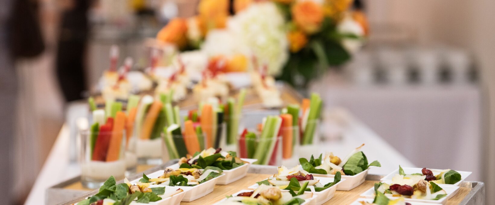 Buffet Buffet with vegetable sticks