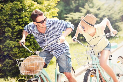 Sommer Radtour Pärchen